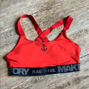 Flag not fail criss cross sports bra